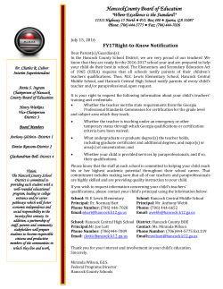 FY17 Parents Right to Know