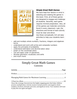 Product Description&ndash;Simply Great Math Games