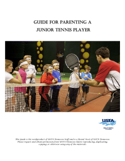 guide for parenting a junior tennis player