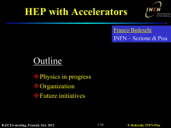 Plan of Collaboration Meeting talk