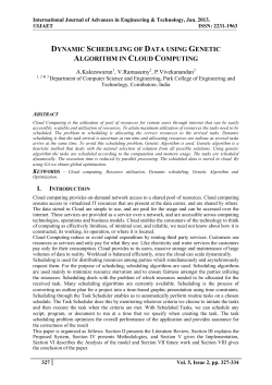 dynamic scheduling of data using genetic algorithm in cloud