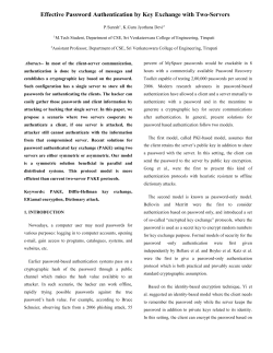 Effective Password Authentication by Key Exchange with