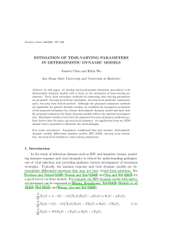 estimation of time-varying parameters in deterministic dynamic models
