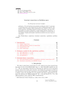 Invariant connections on Euclidean space Key Words:linear