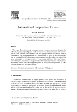 International cooperation for sale