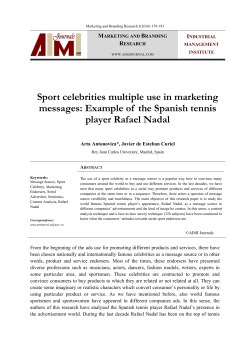 Sport celebrities multiple use in marketing messages: Example of