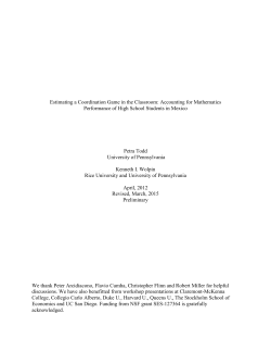 Estimating a Coordination Game in the Classroom