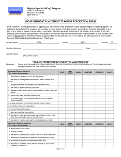 Teacher Renzulli Form for HiCap
