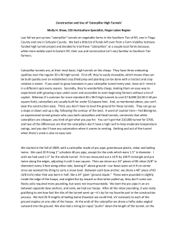 Construction and Use of `Caterpillar High Tunnels` Molly H. Shaw