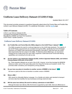 Uniform Loan Delivery Dataset (ULDD)