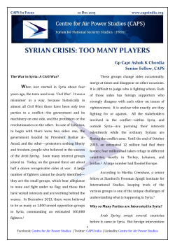 syrian crisis: too many players