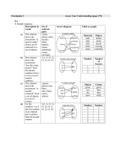 Checkpoint 1 Assess Your Understanding (page 275) 5.1 1. Sample