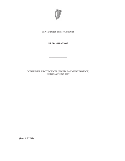 (FIXED PAYMENT NOTICE) REGULATIONS 2007