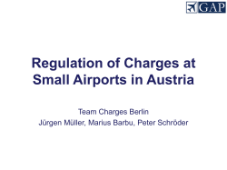 Regulation of Charges at Small Airports in Austria