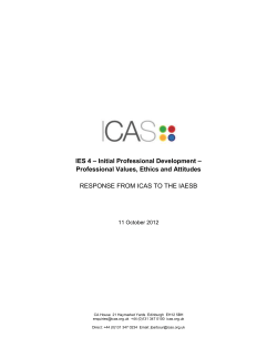 Professional Values, Ethics and Attitudes