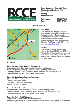 Threshelfords Directions - Rural Community Council of Essex