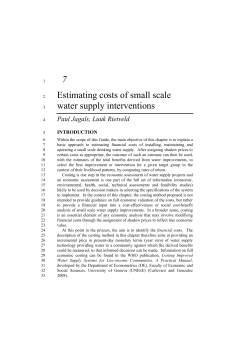 7 Estimating costs of small scale water supply interventions