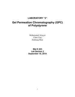 Gel Permeation Chromatography (GPC) of Polystyrene
