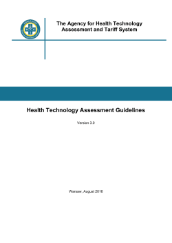 Health Technology Assessment Guidelines