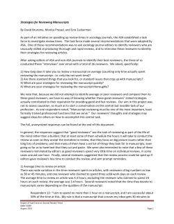 Task Force on Review Times in Sociology Journals