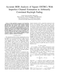 Accurate BER Analysis of Square OSTBCs With - TELIN