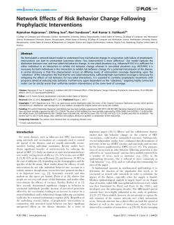 Network Effects of Risk Behavior Change Following Prophylactic