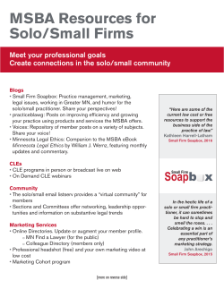 MSBA Resources for Solo/Small Firms