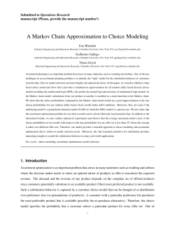 A Markov Chain Approximation to Choice Modeling