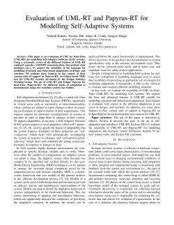 Evaluation of UML-RT and Papyrus-RT for Modelling Self