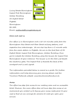 Living Streets Birmingham Impact Hub Birmingham Walker Building