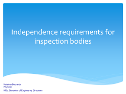 Independence requirements for inspection bodies
