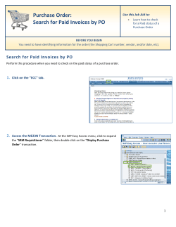 Purchase Order: Search for Paid Invoices by PO