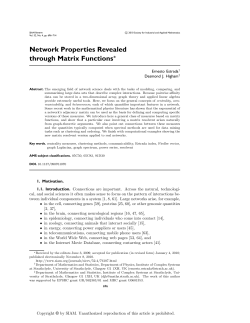 Network Properties Revealed through Matrix Functions