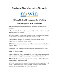 M-WIN (Medicaid Work Incentive Network)
