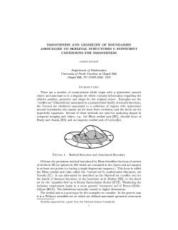 SMOOTHNESS AND GEOMETRY OF - UNC