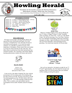 Howling Herald Newsletter for the Families of James M. Marlowe