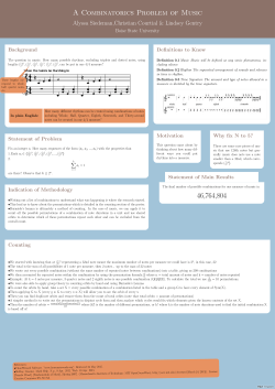A Combinatorics Problem of Music A - Math