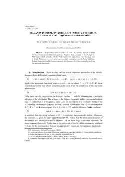 halanay inequality, yorke 3/2 stability criterion, and differential