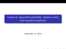 generated submodels, disjoint unions and bounded morphisms