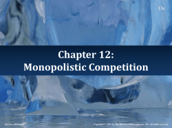 Monopolistic Competition