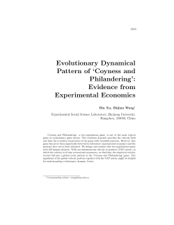 Evidence from Experimental Economics