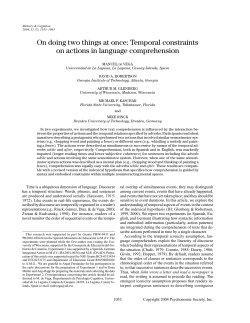 On doing two things at once: Temporal constraints on actions in