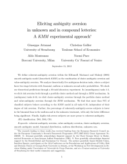 Eliciting ambiguity aversion in unknown and in compound lotteries