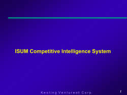 ISUM Competitive Intelligence System