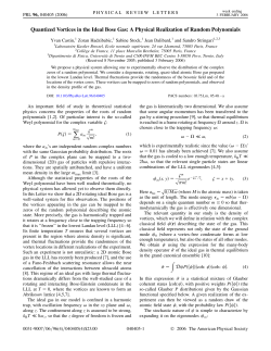 Quantized Vortices in the Ideal Bose Gas - ENS-phys