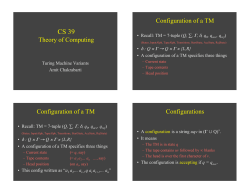 Theory of Computing Configuration of a TM