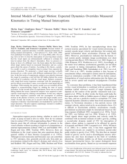 Internal Models of Target Motion: Expected Dynamics Overrides