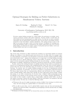 Optimal Strategies for Bidding on Perfect Substitutes in
