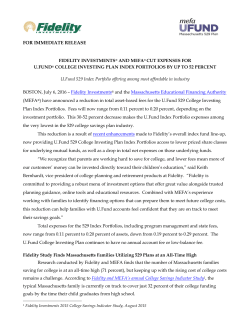 for immediate release - Fidelity Investments