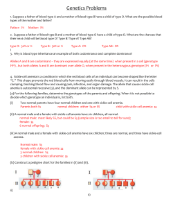 genetics problems worksheet (answers)